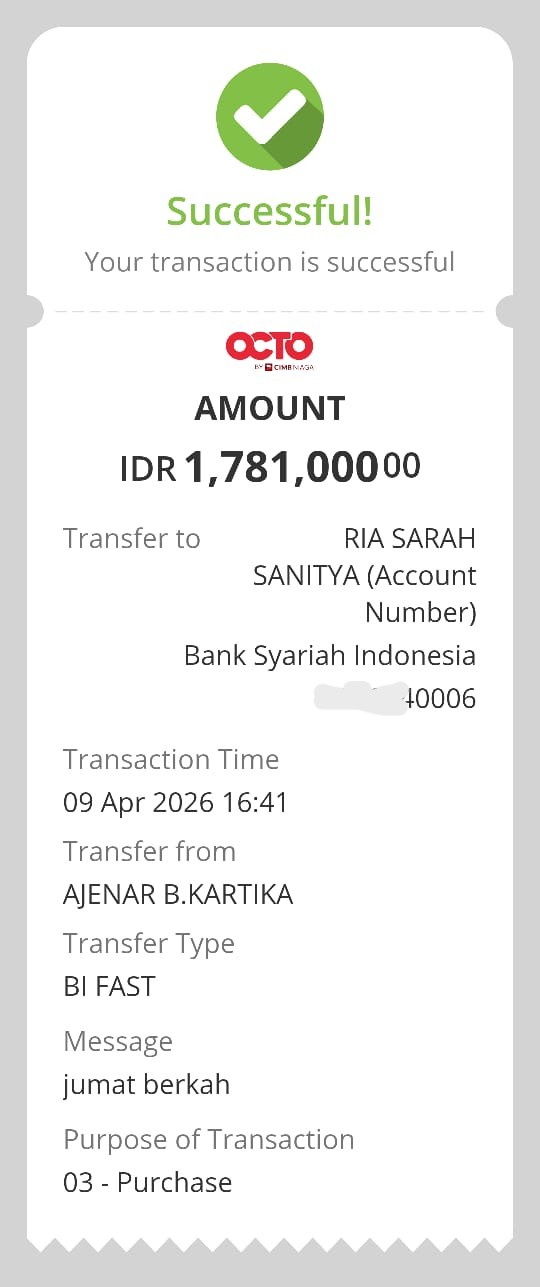 Sedekah Jumat Berkah tgl 10 April 2026